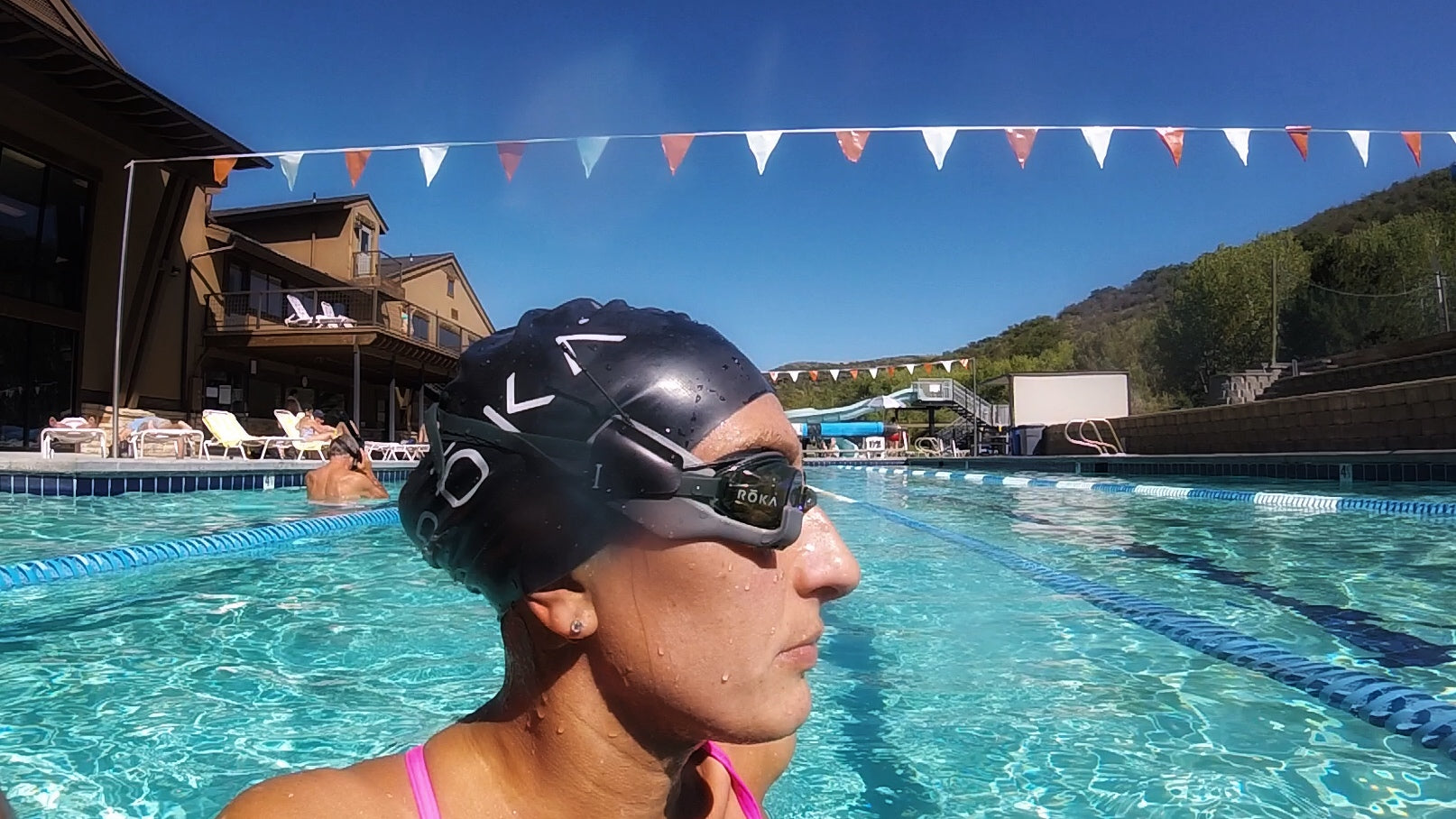Lauren Brandon, Ironman champion and fastest swimmer trains with her Instabeat to win